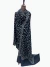 Black Pure Pashmina Sozni Jaal Shawl – White Hand Embroidery for Women