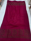 3-Piece Kani Woolen unstitched Suit - Maroon MonaLisa