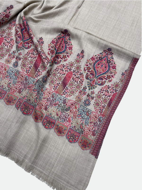 Kani Woolen Pula Border Shawl -01