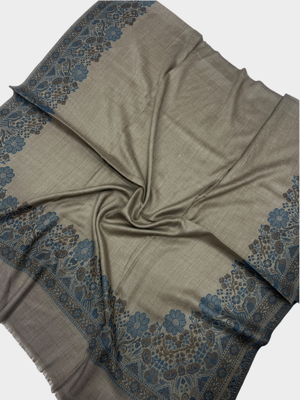 3d kani woolen Border shawl - 02