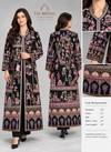 One-of-a-Kind Handmade Kashmiri Shikargah Coat – Black Multicolor Floral Embroidery