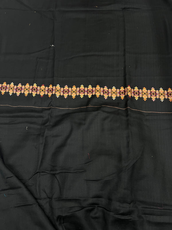 3-Piece Kani Woolen unstitched suit - Black
