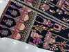 One-of-a-Kind Handmade Kashmiri Shikargah Coat – Black Multicolor Floral Embroidery