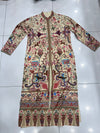 One-of-a-Kind Handmade Kashmiri Shikargah Embroidered Long Coat