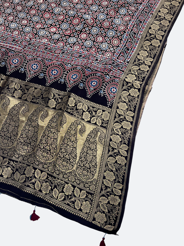 Ajrakh Print Dola Silk Dupatta online