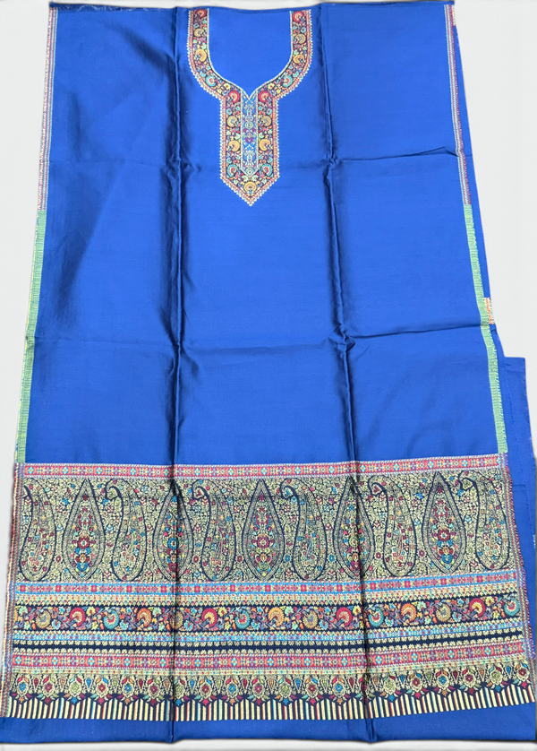 Luxury Pure Indian Kani Silk with Moonlight Work 3PC Unstitched