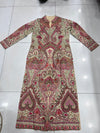 Women’s Handmade Kilimkari Long Coat – Traditional Kashmiri Artisan Design