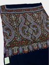 Pure Pashmina Hand-Embroidered Sozni Border Shawl - 08 - Tajmehalhandicrafts