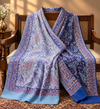 Blue Shades Double-Sided Reversible Kani Shawl | 2.75 Yards