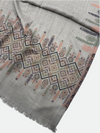 Woolen Swati Cross-Stitch Border Shawl - 02