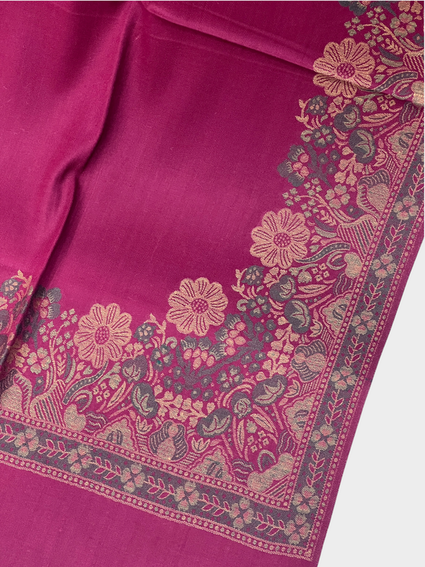 3d kani woolen Border shawl - 01