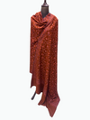 Rust Pure Pashmina Shawl – Light Rust Sozni Hand Embroidery