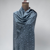 Grey Pure Pashmina Jaal Shawl – White Hand Embroidery
