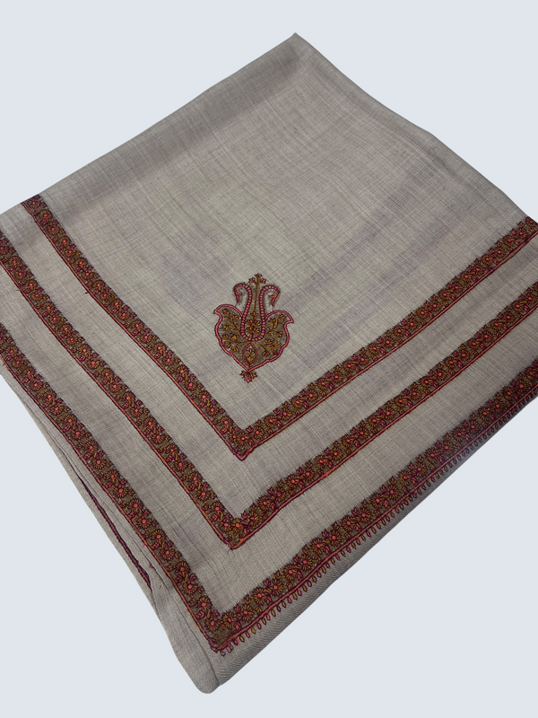 Three Kingri light skin pashmina border