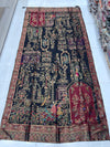 Maharani Kani Meenakari Shawl – Black & Maroon | 3 Yards