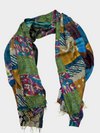 Hand Work Silk Kantha Stitch Stole - 03