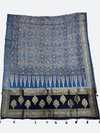 Elegant Dola Silk Ajrakh Dupatta – Natural Dye Craftsmanship