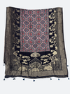 AJRAKH PRINT DOLA SILK ZARI WEAVING DUPATTA -Taj Mehal handicrafts (Copy 14)