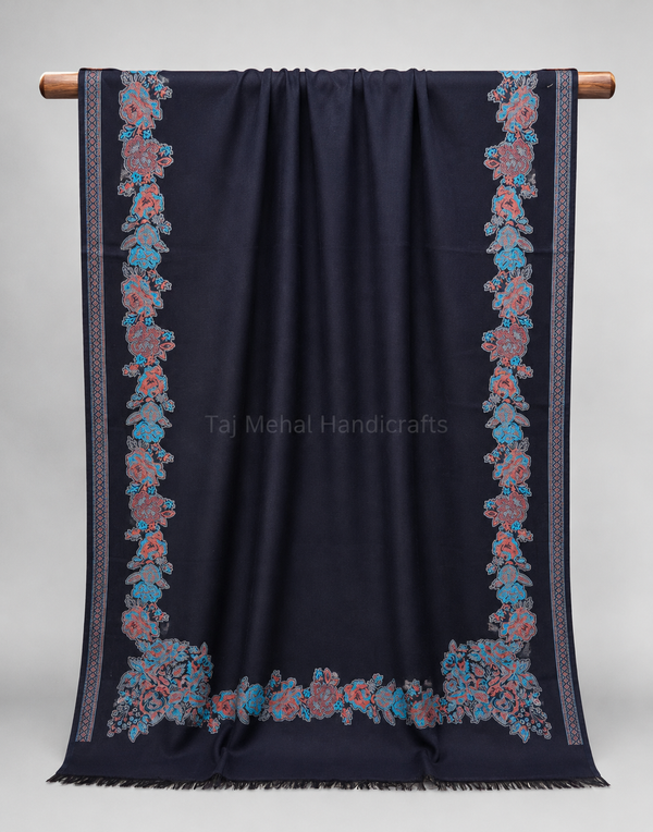Kani Gulab Dar Border Shawl