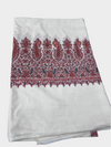 Pure Pashmina Hand-Embroidered Sozni Border Shawl - 02 - Tajmehalhandicrafts