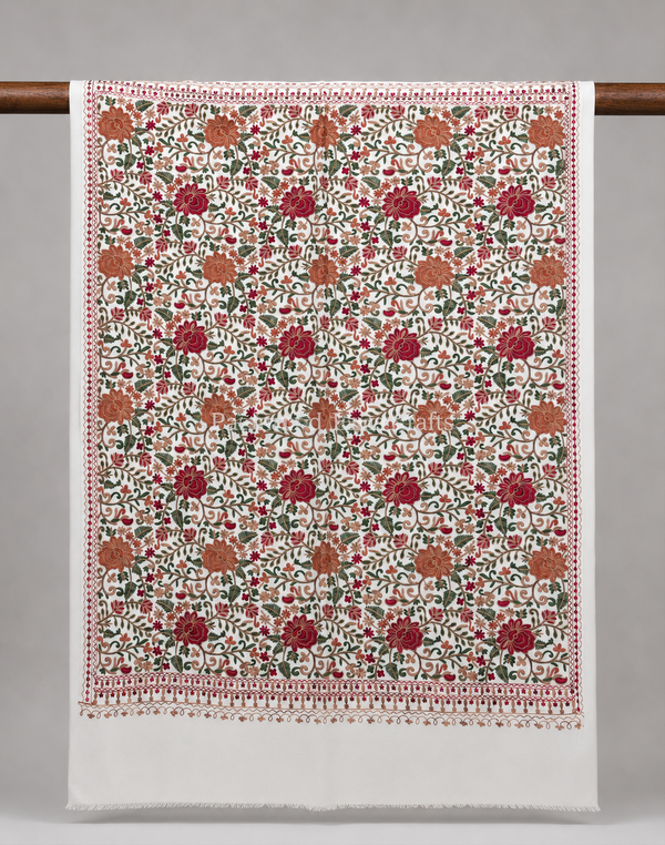 Embroidered Ari work shawl