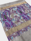 Hand-Embroidered Sozni Border with a Touch of Moonlight - Tajmehalhandicrafts