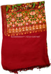 Maroon Aari Work Jama with Multicolor Embroidery