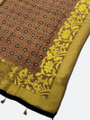 AJRAKH PRINT DOLA SILK ZARI WEAVING DUPATTA