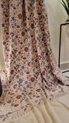 Multi Nalki Work Embroidered Pashmina Shawl