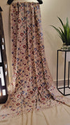 Multi Nalki Work Embroidered Pashmina Shawl