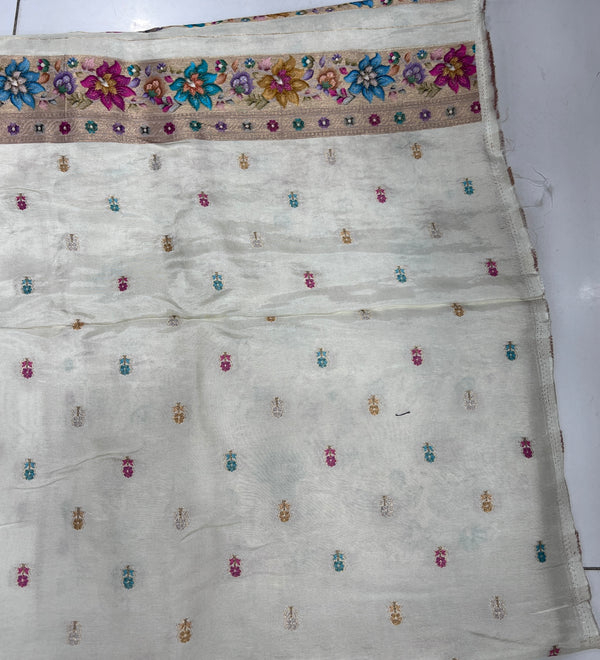 Cream Maharani Unstitched Suits