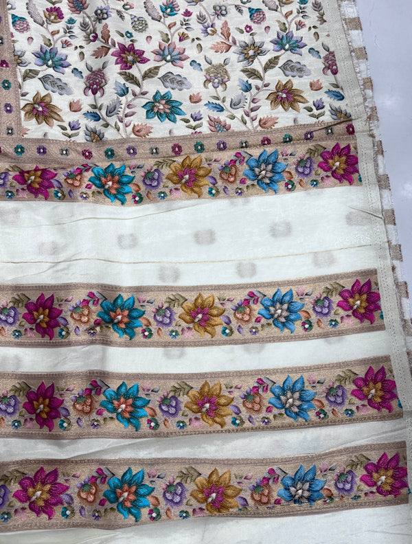 Cream Maharani Unstitched Suits