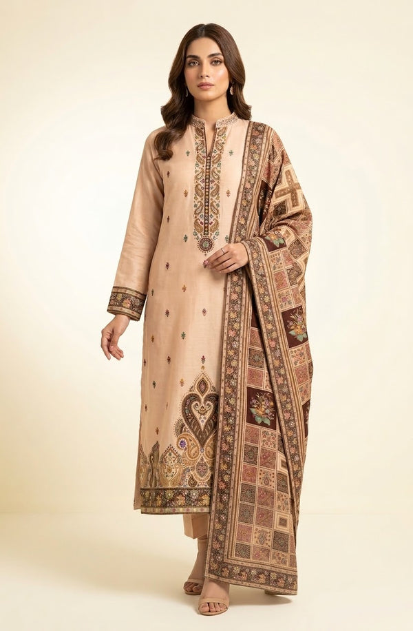 Buble Pink Maharani Unstitched Suits