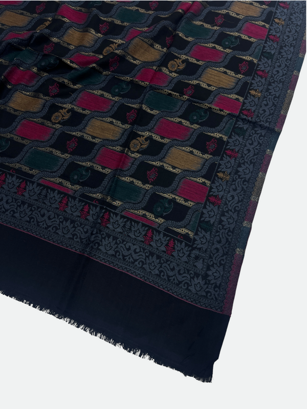 Leheriya Design Wool Kani with Moonlight Shawl - 02