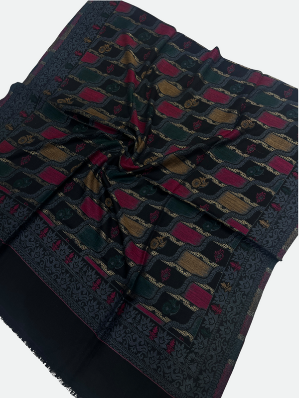 Leheriya Design Wool Kani with Moonlight Shawl - 02