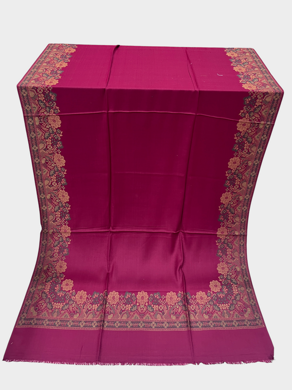 3d kani woolen Border shawl - 01