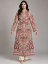 Women’s Handmade Kilimkari Long Coat – Traditional Kashmiri Artisan Design