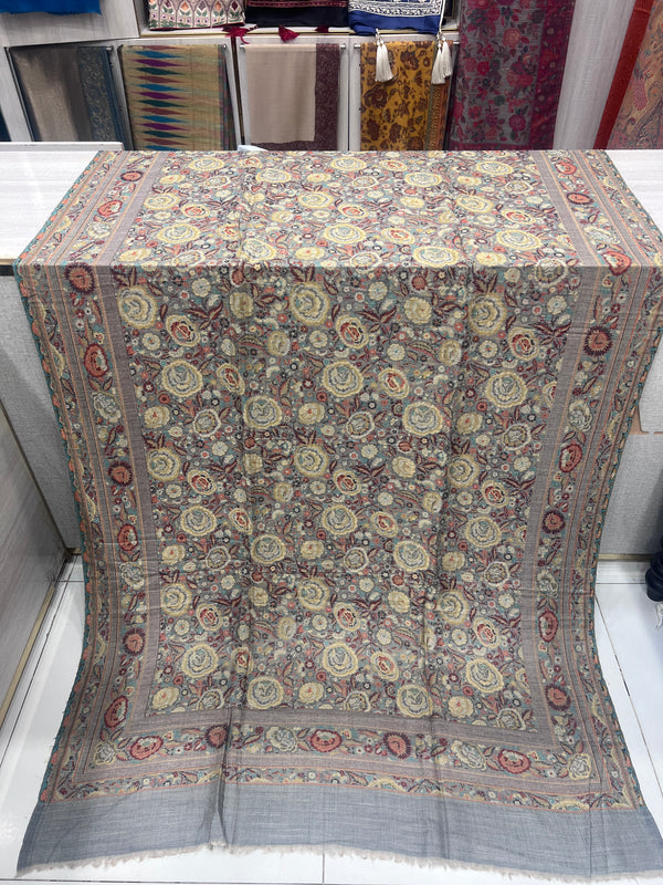 Reversible Gulabkar Antique Kani Pashmina Shawl | Taj Mehal Handicrafts
