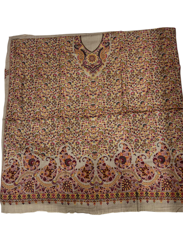 3-Piece Kani Woolen unstitched Suit - Camel