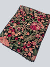 Exquisite Kashmiri Wool Shawl with Aari Embroidery - Luxurious Multicolor Design - Tajmehalhandicrafts