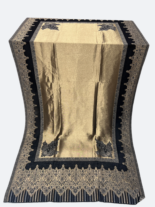 Traditional Kashmiri moonlight 3d kani Border - 10