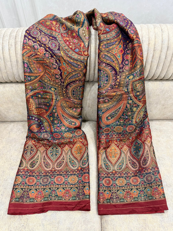 Maroon Maharani Dupattas