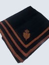 Three Kingri design black pashmina border