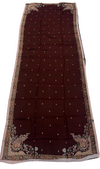 Buble Pink with brown Maharani Unstitched Suits