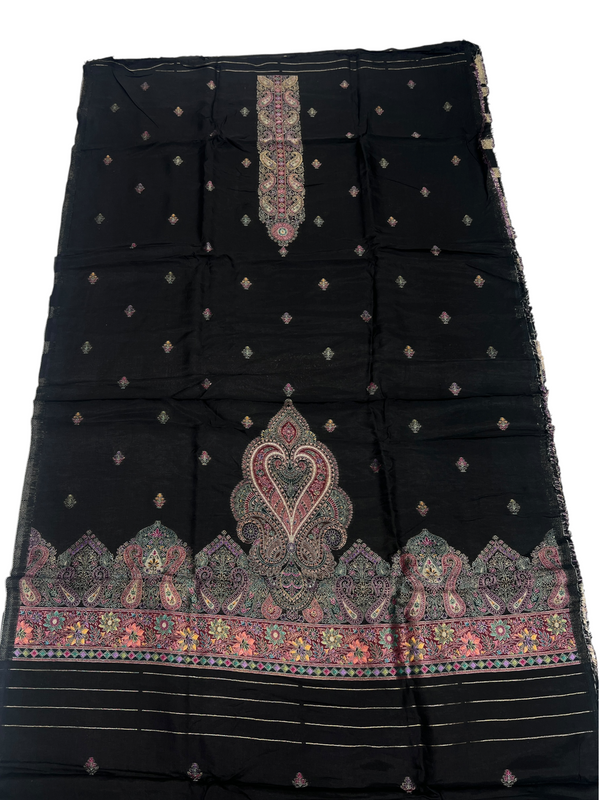 Black Maharani unstitched suit
