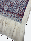 Fine Ajrakh Dola Silk Dupatta – Natural Dyed Hand Block Print