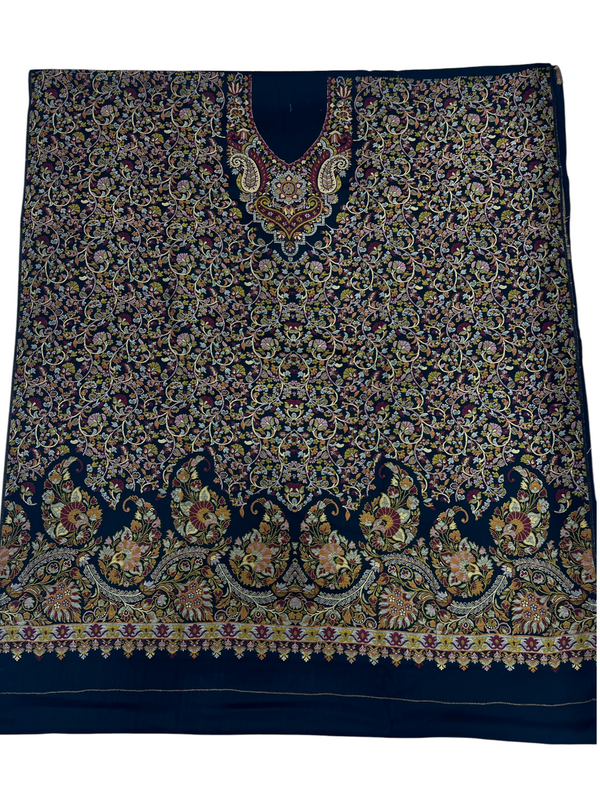 3-Piece Kani Woolen unstitched suit - Black