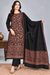 Black MonaLisa 3-Piece Kani Woolen Unstitched Suit