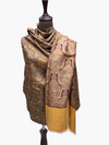 Sunday Monday kani Moonlight Shawl Mustard with Maroon
