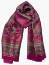 Royal Pink Shikargah Banjara Silk Wedding Shawl (3-Meter Grand Size)